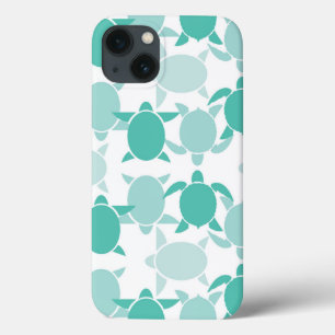 Etui iPhone 13 Motif turquoise de tortue