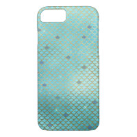 Motif turquoise Green Mermaid Scales