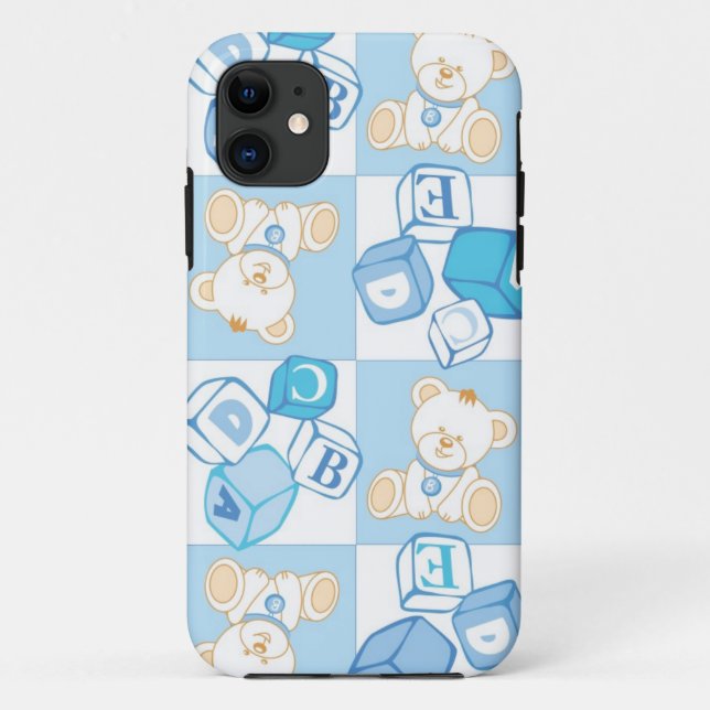 Coques Case-Mate iPhone Motif vérifié d'ours de nounours (Dos)
