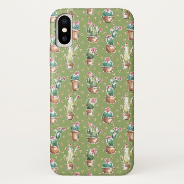 Coques Case-Mate iPhone Motif vert d'étape | de fleur de désert (Dos)