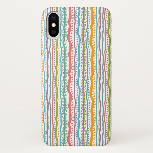 Coques Case-Mate iPhone Motif vertical des bandes Abstraites (Dos)