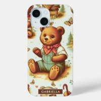 Motif vintage Cute Teddy Bear