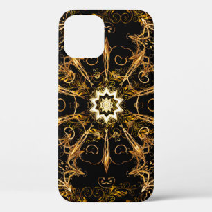 Case-Mate iPhone Case motif vintage. Grille dorée. Flocon de neige, Noël