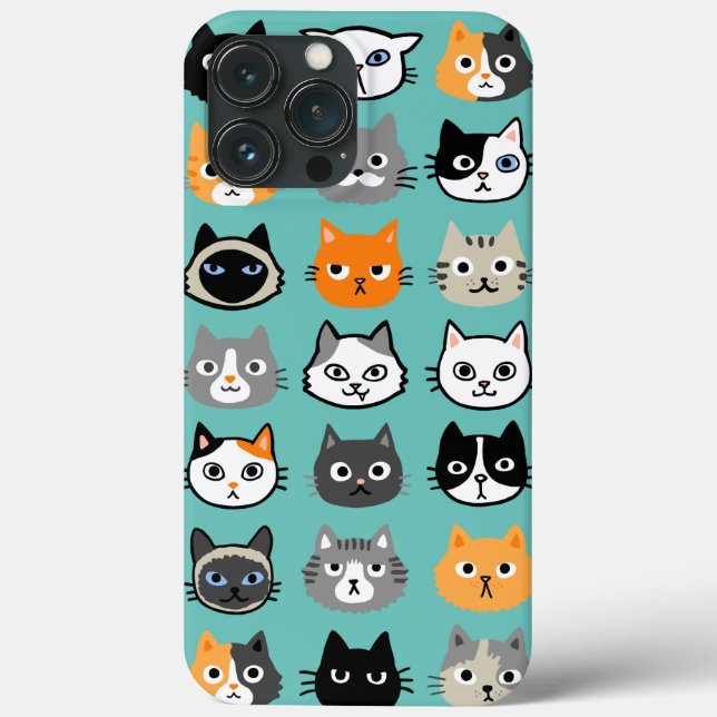 Coques Case-Mate iPhone Motif Visages de chat | Cool Kitty Cat Lover (Verso)