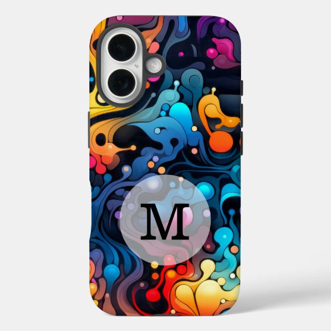 Coques Case-Mate iPhone Motif Wavy couleur Modèle personnalisé (Verso)