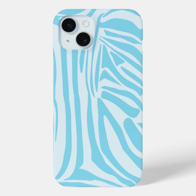 Coques Case-Mate iPhone Motif Zèbre Bleu (Verso)