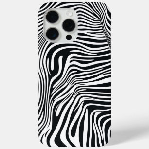 Coque iPhone 15 Pro Max Motif zébré noir et blanc 🦓
