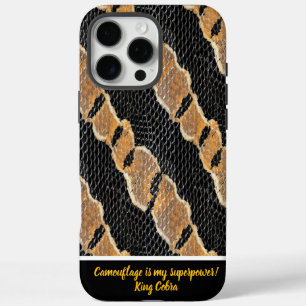 Coques iPhone 16 Pro Max Motifs complexes de peaux de serpent à l'écran