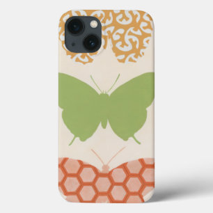iPhone 13 Case Motifs de papillon décoratifs sur l'arrière - pl