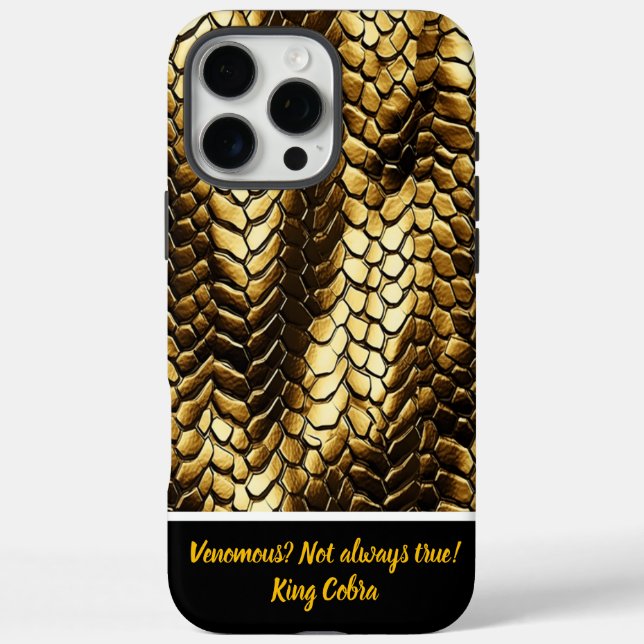 Coques Case-Mate iPhone Motifs de peau de serpent doré complexe (Verso)