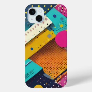 Coque iPhone 15 Mini Motifs de points colorés variés