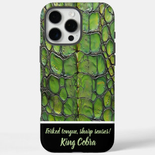 Coques iPhone 16 Pro Max Motifs de serpent vert complexe