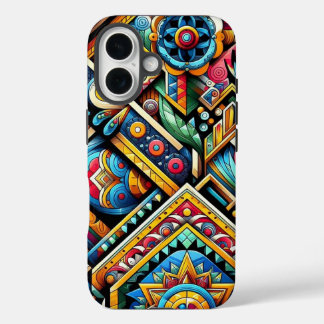 Coque Pour iPhone 16 Motifs géométriques vifs
