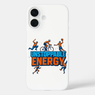 Coque Pour iPhone 16 Motivation sportive festive - Fond d'écran télépho