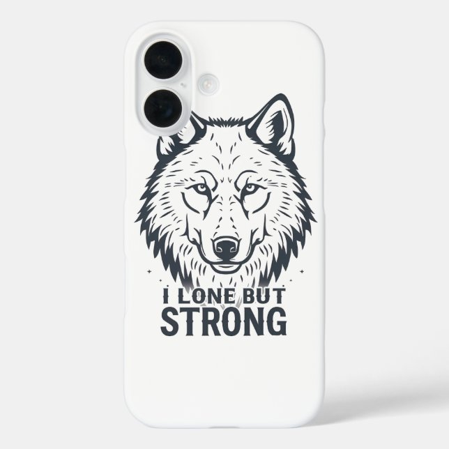 Coques Case-Mate iPhone Motivational "Lone But Strong" Lone Wolf (Verso)