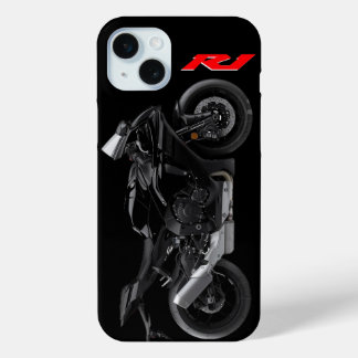 Coque iPhone 15 Mini Moto Black R1 Sportsbike