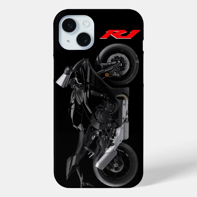 Coques Case-Mate iPhone Moto Black R1 Sportsbike (Verso)