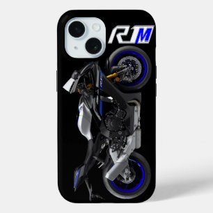 Coque Pour iPhone 15 Moto Blue R1M Sportsbike