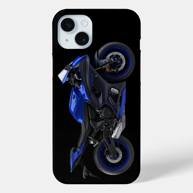 Coques Case-Mate iPhone Moto Blue Yamaha Yzf-R7 (Verso)