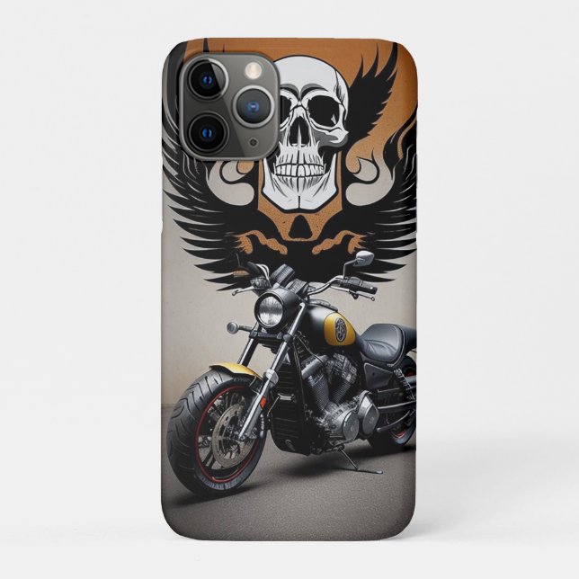 Coques Case-Mate iPhone Moto personnalisé avec graphique crâne (Dos)