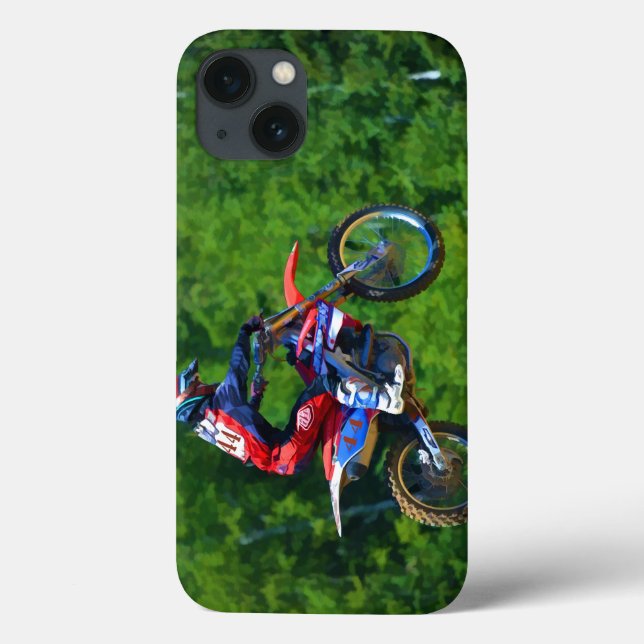 Coques Case-Mate iPhone Motocross Dirt-Bike Champion Racer (Verso)