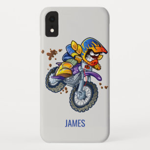 Case-Mate iPhone Case Motocross Rider Cartoon Nom personnalisé Sport
