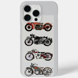 Coque iPhone 15 Pro Max MOTOCYCLES VINTAGES CLASSIQUES Gris
