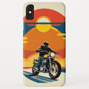 Case-Mate iPhone Case Motocycliste au style rétro dans un coucher de sol