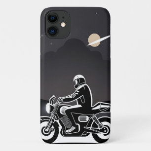 Case-Mate iPhone Case Motocycliste roulant sous un ciel éclairé par la l
