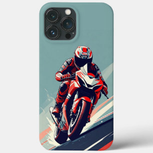 Case-Mate iPhone Case Motocycliste roulant sur une moto de sport sur une