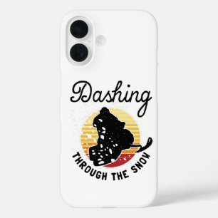 Coque Pour iPhone 16 Motoneige - Dévaler la neige