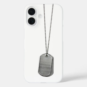 Coque Pour iPhone 16 Mots-clés Chien Militaire Sur Blanc