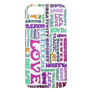 Coque iPhone 8/7 Mots de l'Esprit et couleur arrière - plan