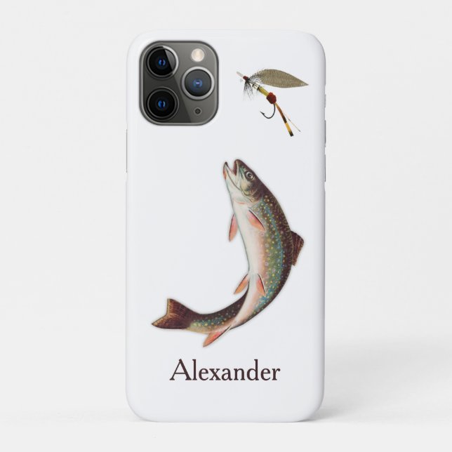 Coques Case-Mate iPhone Mouche de truite Mouches de pêche Aquarelle rustiq (Dos)