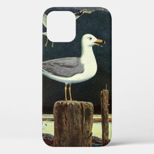 Case-Mate iPhone Case Mouette vintage perchée sur une jetée, oiseaux mar