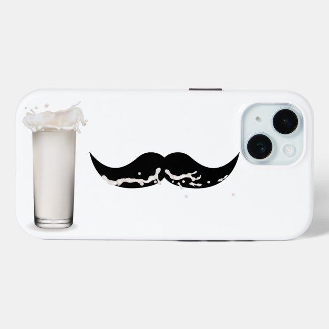 Coques Case-Mate iPhone Moustache de lait (Verso (horizontal))