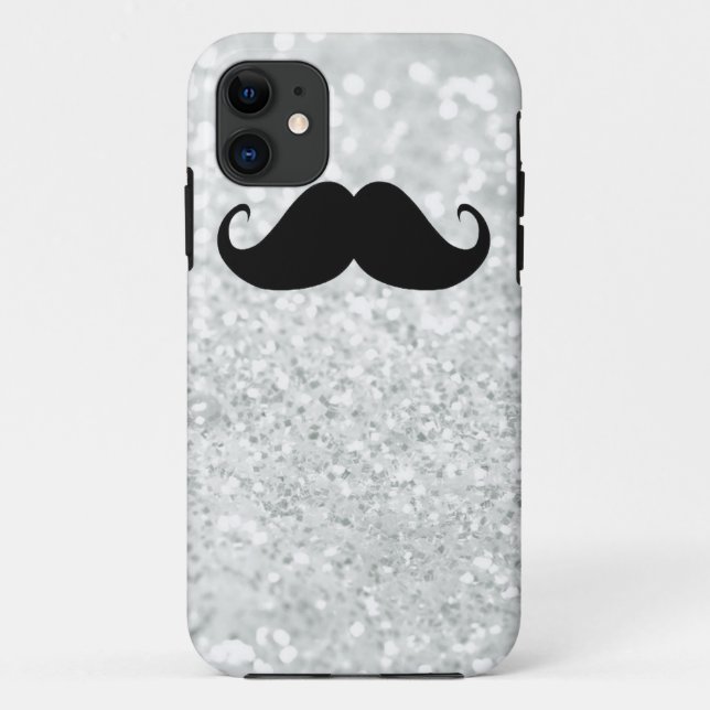 Coques Case-Mate iPhone Moustache et étincelle noires drôles Bling de (Dos)