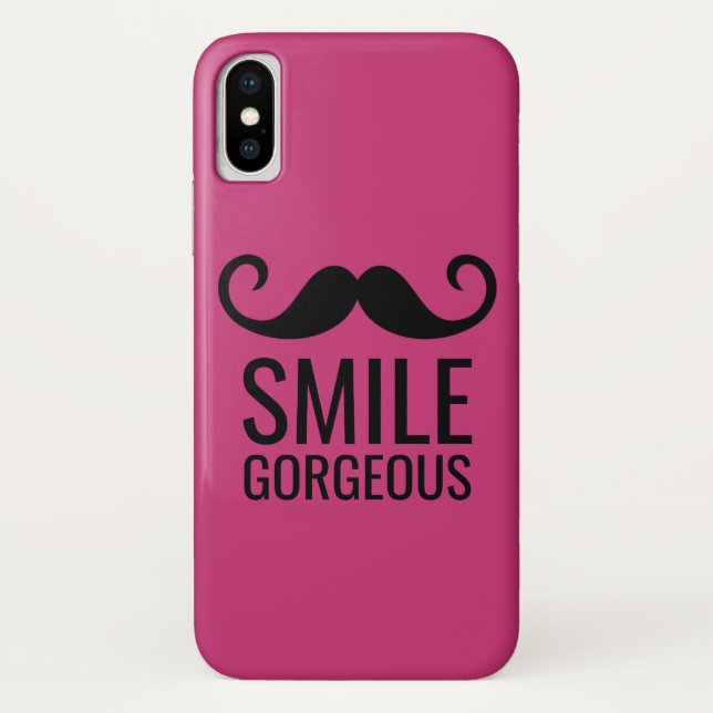 Coques Case-Mate iPhone Moustache sur n'importe quelle couleur (Dos)