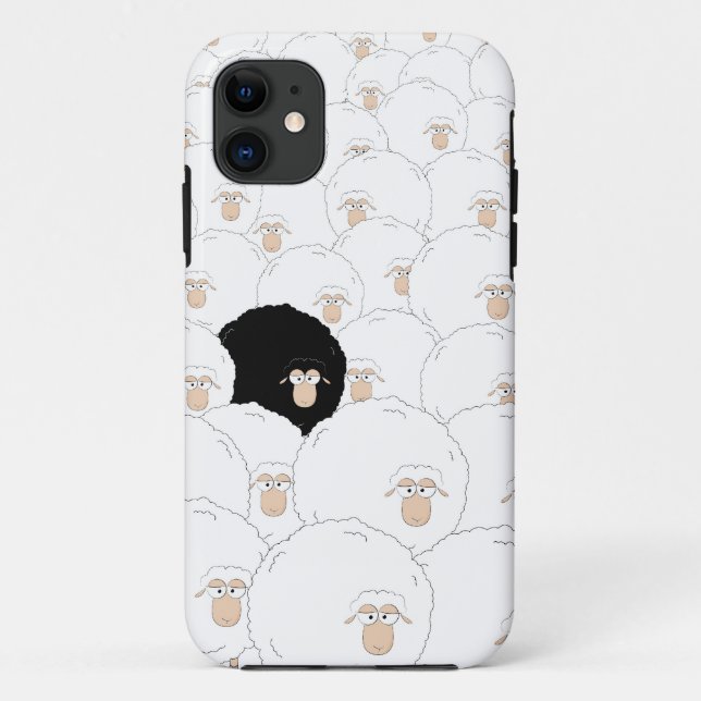 Coques Case-Mate iPhone mouton noir (Dos)