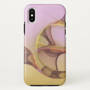 Case-Mate iPhone Case Mouvements Abstraits Art Fractal Moderne Rose Doré