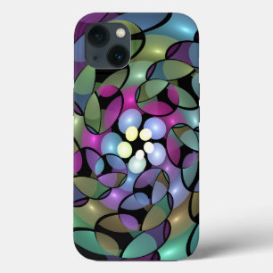 Case-Mate iPhone Case Mouvements colorés Abstrait Trippy Fractal Art