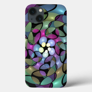 Case-Mate iPhone Case Mouvements colorés Abstrait Trippy Fractal Art