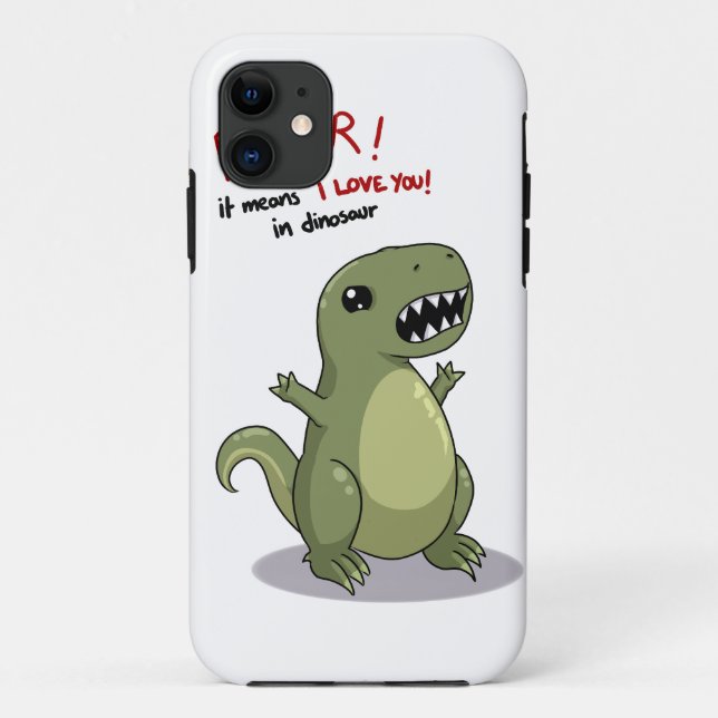 Coques Case-Mate iPhone Moyens de Rawr je t'aime dans le dinosaure (Dos)