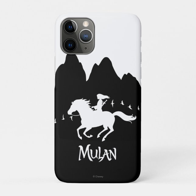 Coques Case-Mate iPhone Mulan Riding Vent noir Monts passés Silhouette (Dos)
