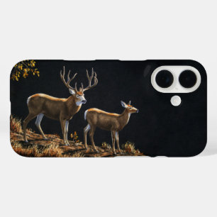 Coque Pour iPhone 16 Mule Deer Buck & Doe