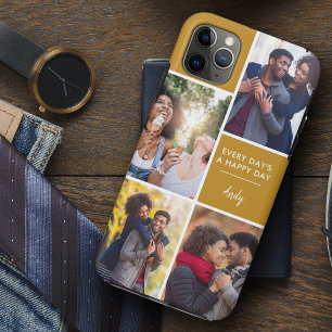 Case-Mate iPhone Case Multiphoto Collage Positif Citation Mustard Person
