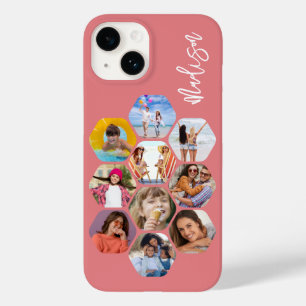 Coque Pour iPhone 14 Multiphoto Collage simple moderne personnalisé