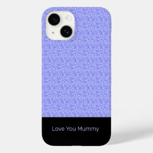 Coque Pour iPhone 14 Mummy Lavande Bleu Style Mignon