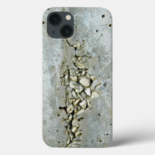 Coques Pour iPhone Mur en béton craqué avec de petites pierres