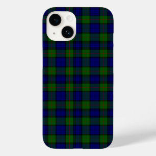 Coque Pour iPhone 14 Murray tartan bleu vert plaid